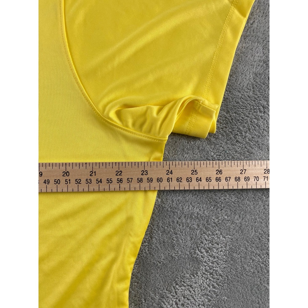 Bermuda Sands Womens XL Yellow Performance Polo Shirt Short Slv Wick Away Golf - Picture 4 of 9